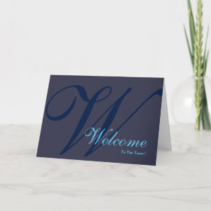 Welcome To The Team Monogram Card