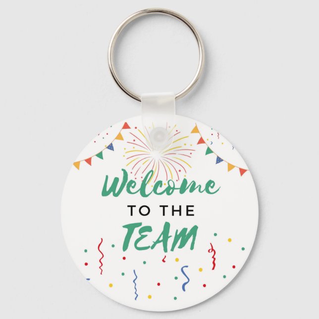 Welcome to the Team New Employee Job Welcoming Key Ring (Front)