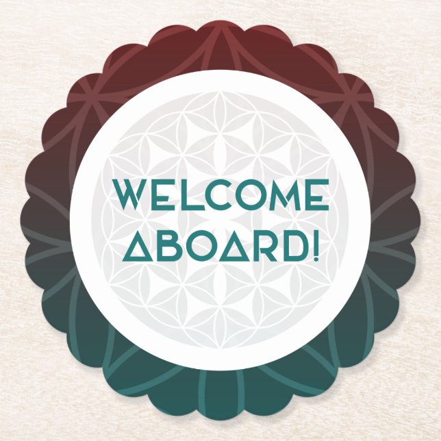 welcome to the team sacred geometry paper coaster (Front)