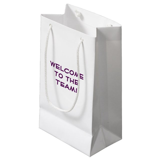 Welcome to the team! small gift bag (Front Angled)