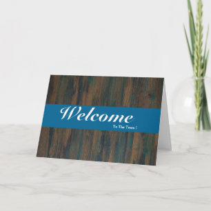 Welcome To The Team White Minimal Blue Badge Card