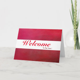 Welcome To The Team White Minimal Blue Badge Card