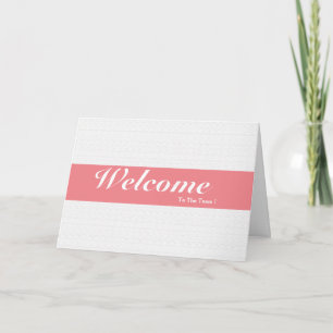 Welcome To The Team White Minimal Blue Badge Card