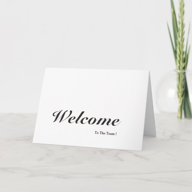 Welcome To The Team White Postcard (Front)