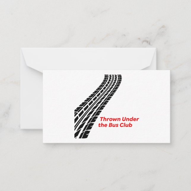 Welcome to the Thrown from the Bus Club Card (Front)