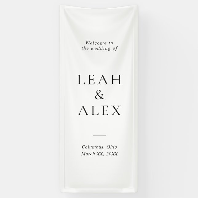 Welcome to the Wedding Decor Signage Banner (Vertical)