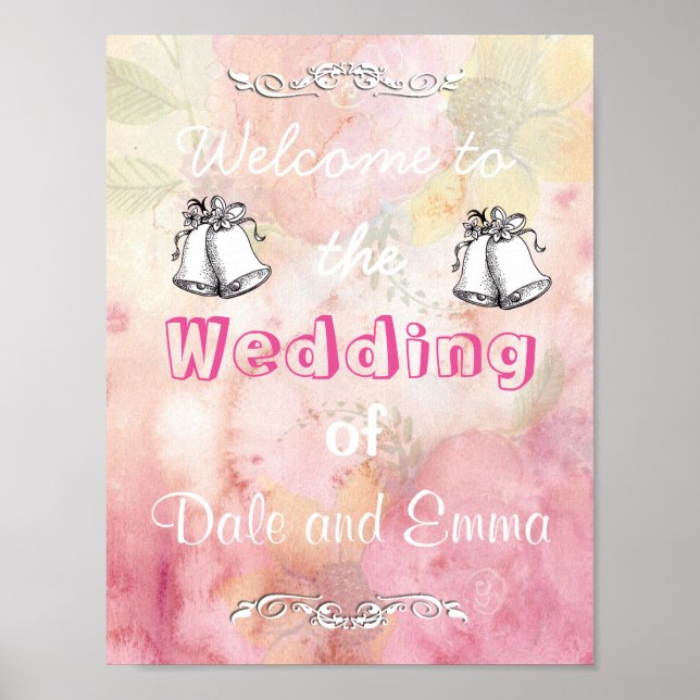 Welcome to the Wedding of (Add Names) Poster (Front)