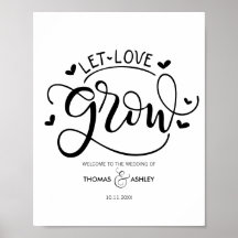 Welcome to the wedding of - Let love grow
