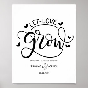 Welcome to the wedding of - Let love grow Poster