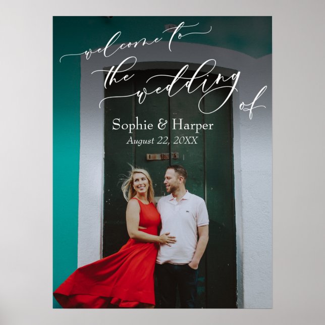Welcome to The Wedding of Photo Sign (Front)