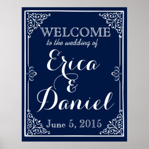 welcome to the wedding of poster sign chalkboard