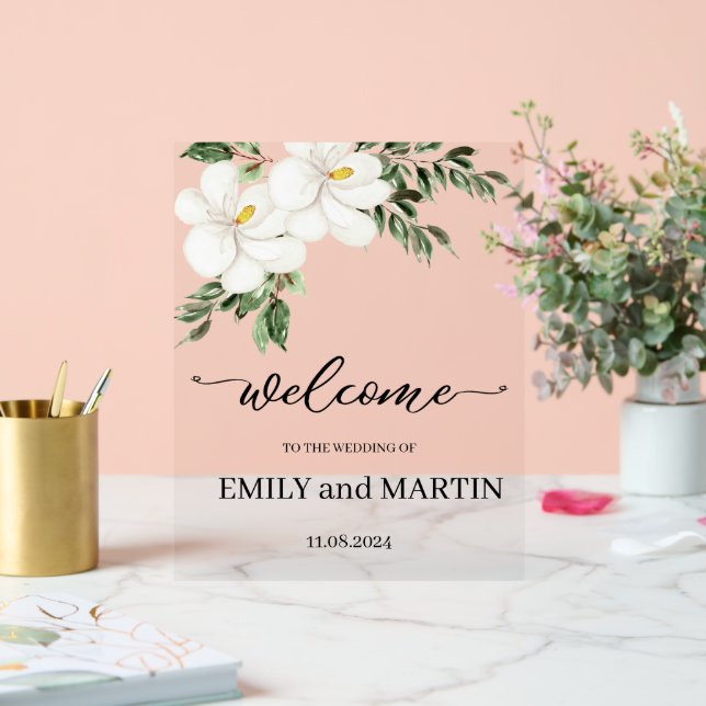 Welcome to the wedding; Personalised Acrylic Sign (Wedding)