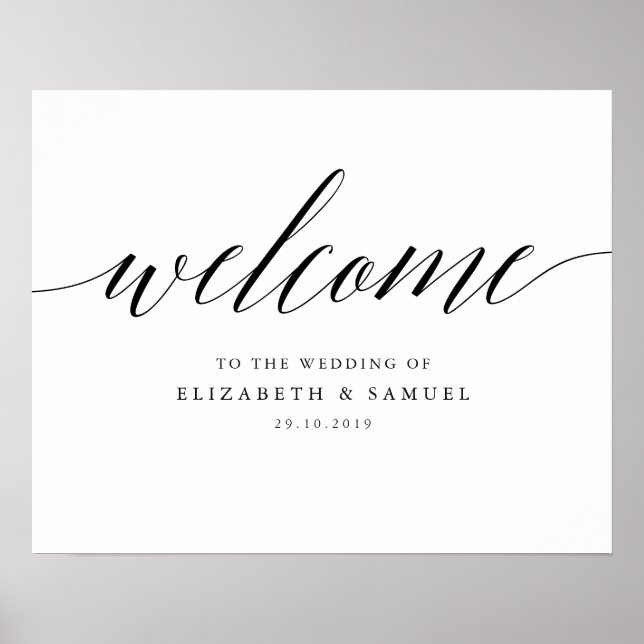 Welcome to the wedding sign (Front)