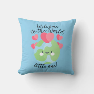 "Welcome to the World...!" Announcement Pillow
