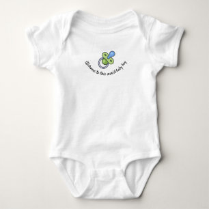 welcome to the world baby boy bodysuit