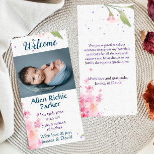 Welcome To The World, Baby! Flat Announcement Card
