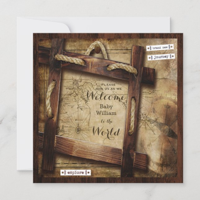 Welcome to the World Baby Shower Invitation (Front)