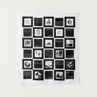 "Welcome to the World" by Beck Haga High-Contrast Tapestry