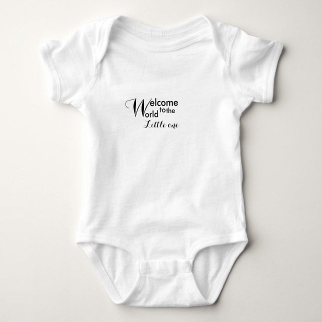 Welcome to the world little one Baby Jersey Baby Bodysuit (Front)