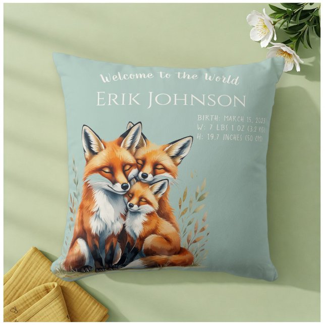 Welcome to the World - Personalized Birth Pillow  (Creator Uploaded)