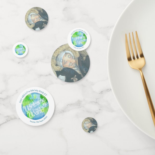 Welcome to the world photo party confetti (Group)