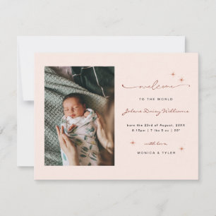 Welcome to the World     Retro Boho Birth