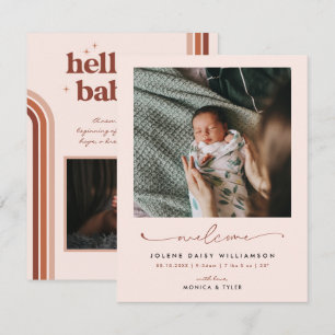 Welcome to the World Retro Boho Birth