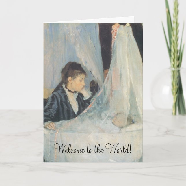 Welcome to the World, The Cradle by Berthe Morisot Card (Front)