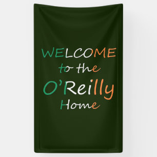 Welcome To The YourName Home on Irish Flag bnrcnt Banner