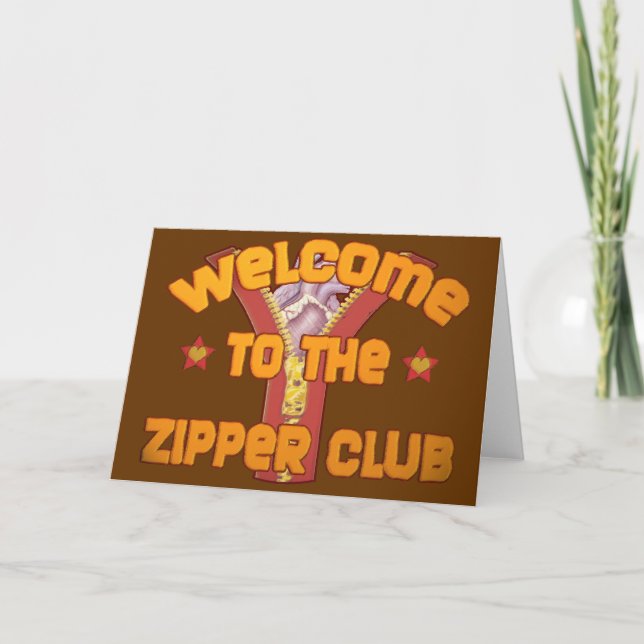 Welcome to the Zipper Club Card (Front)