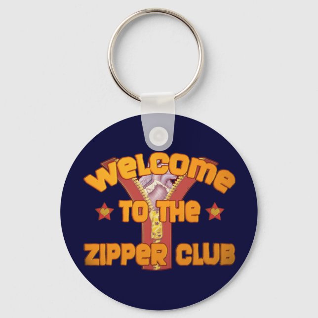 Welcome to the Zipper Club Key Ring (Front)