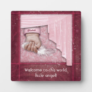 Welcome to this World, Little Angel (customisable) Plaque