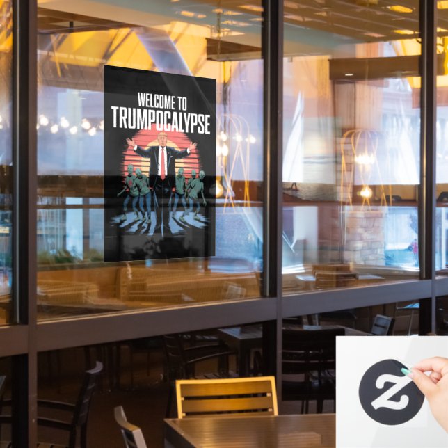 Welcome to Trump-ocalypse Funny Trump Halloween  (Restaurant Window)