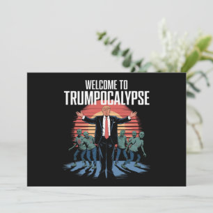 Welcome to Trump-ocalypse Funny Trump Halloween  Invitation