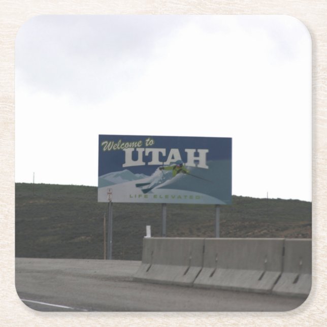 Welcome to Utah Drink Coaster (Front)