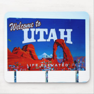 Welcome to Utah Sign Mouse Pad