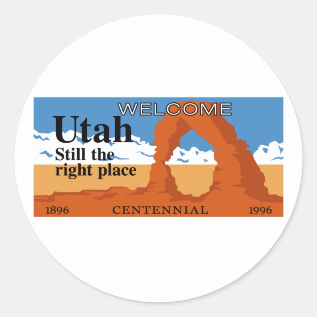 Welcome to Utah - USA Classic Round Sticker (Front)