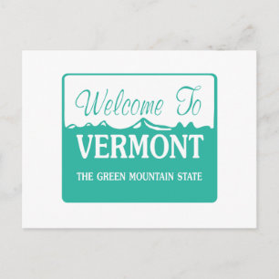 Welcome to Vermont - USA Postcard