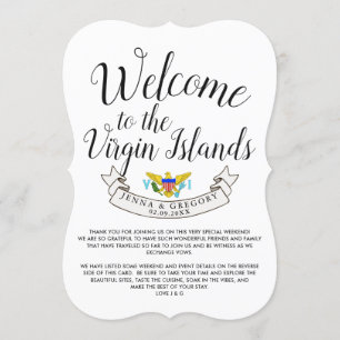 Welcome to Virgin Islands   Destination Wedding Invitation
