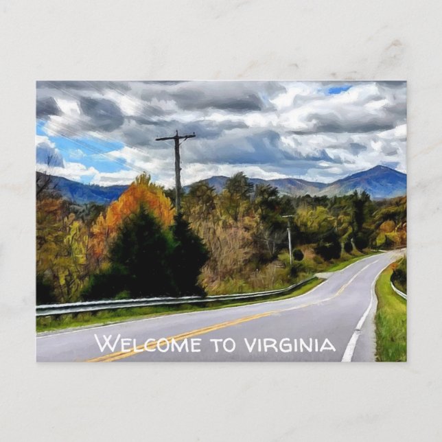 Welcome To Virginia Postcard (Front)