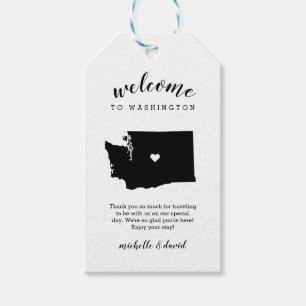 Welcome to Washington State Calligraphy Wedding Gift Tags