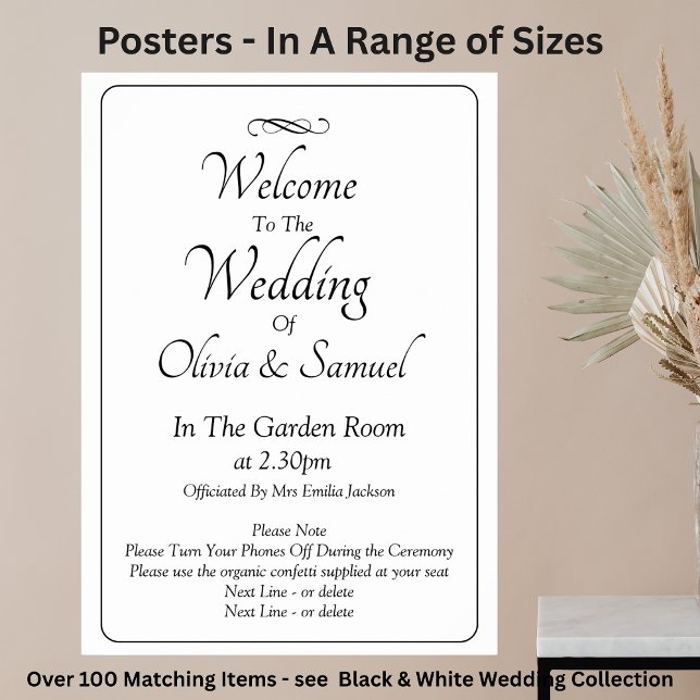 Welcome to  Wedding Black White Infinity Scroll, Poster (Creator Uploaded)