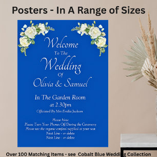 Welcome to  Wedding Cobalt Blue Poster