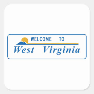 Welcome to West Virginia - USA Square Sticker