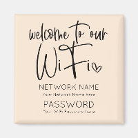 Welcome to WiFi Details Guests Informal Text Cream