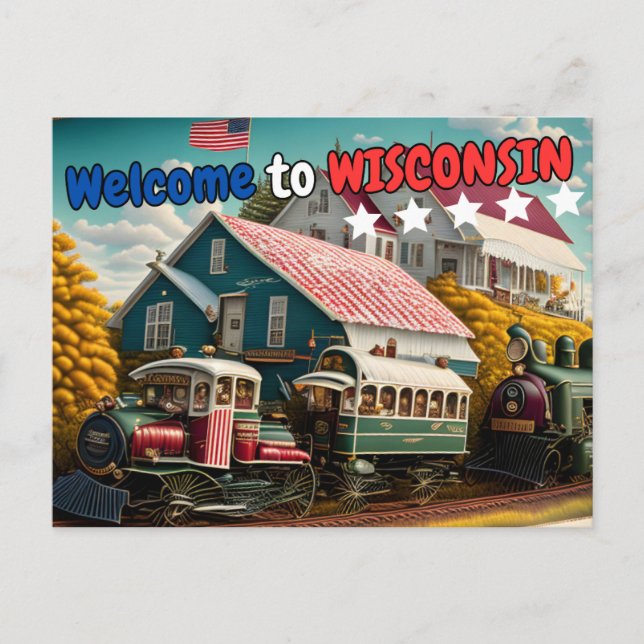 Welcome to Wisconsin, Postcard for Postcrossing (Front)