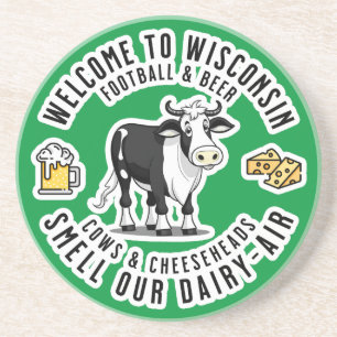 Welcome to Wisconsin, Smell our Dairy Air Coaster