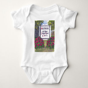 Welcome to Wolfeboro NH Sign Baby Bodysuit