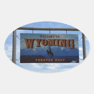 Welcome to Wyoming Oval Sticker