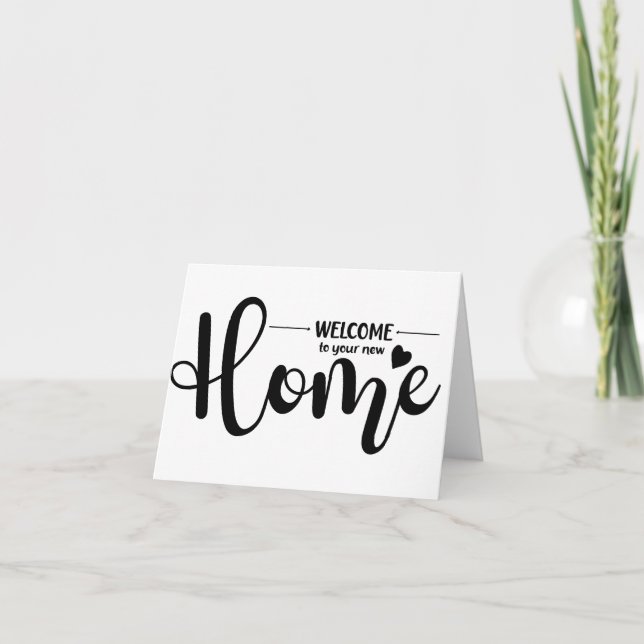 Welcome to your new home real estate agent magnet thank you card (Front)